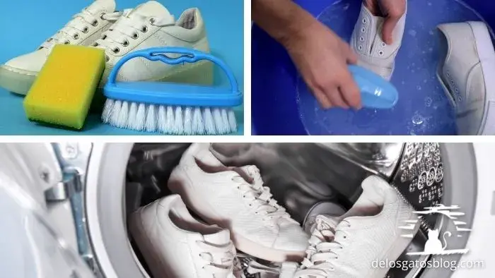 paso dos_ limpiar zapatos manualmente o en lavadora